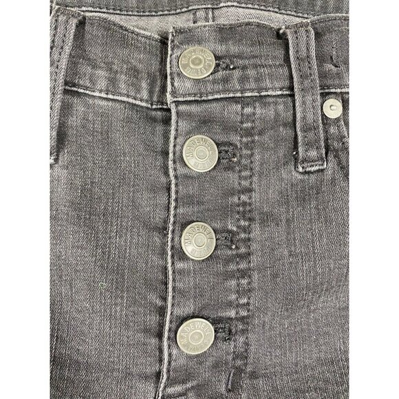 Madewell 10" High-Rise Skinny Jeans in Berkeley Black: Button-Through 27P - Picture 8 of 16